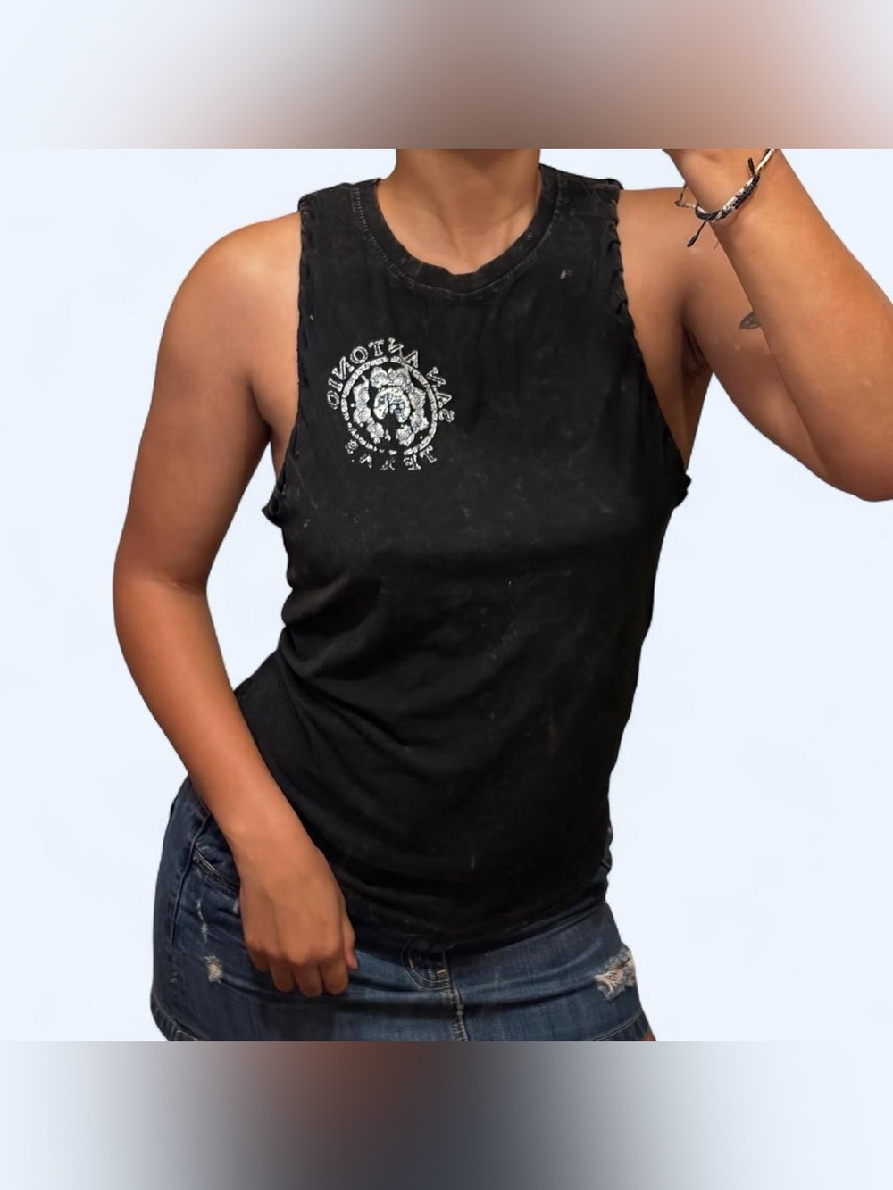 Grunge Black San Antonio Tank by Exist!